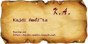 Kajdi Amáta névjegykártya